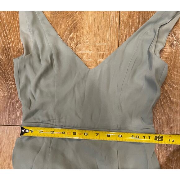 Show Me Your Mumu Womens XXS Jenn Maxi Sleeveless Dress Backless Sage Green NWT - Picture 5 of 11